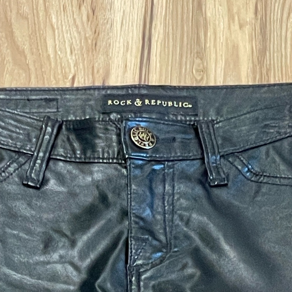 Women’s Rock & Republic Faux Leather Pants SZ 6 - Picture 4 of 9